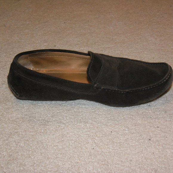 Prada 1102 Brown Suede Leather Driver Loafers 10.5 - Picture 5 of 10